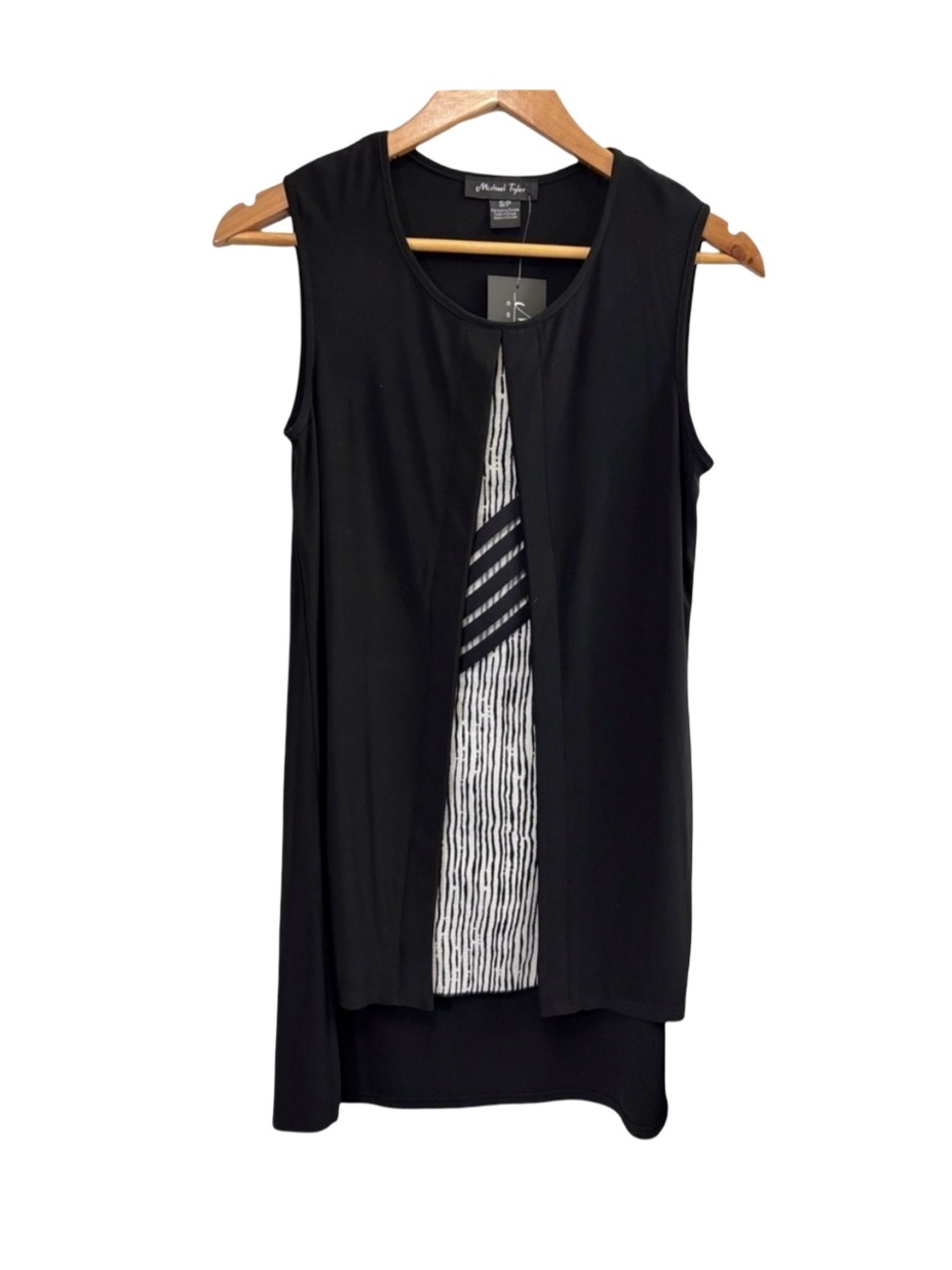 Black Sleeveless Blouse by Michael Tyler NWT